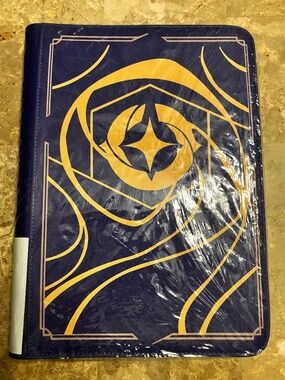 Card Binder 9-Pocket Side-Loading Zip Ringless Blue 14" x 10"